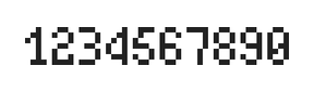 4×7数字点阵字体 ddN47AB1526