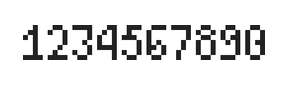 4×7数字点阵字体 ddN47AB1528