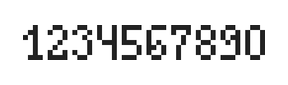 4×7数字点阵字体 ddN47AB1529