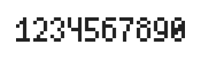 4×7数字点阵字体 ddN47AB1536