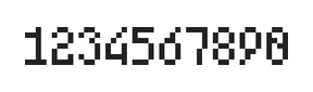 4×7数字点阵字体 ddN47AB1537