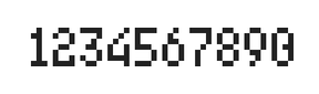 4×7数字点阵字体 ddN47AB1545