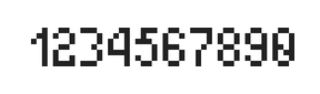 4×7数字点阵字体 ddN47AB1549