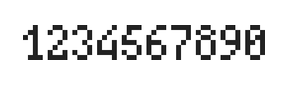 4×7数字点阵字体 ddN47AB1553