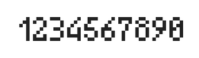4×7数字点阵字体 ddN47AB1555