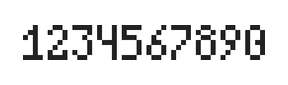 4×7数字点阵字体 ddN47AB1557