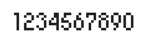 4×7数字点阵字体 ddN47AB1560
