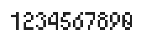 4×7数字点阵字体 ddN47AB1564