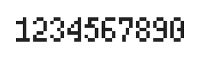 4×7数字点阵字体 ddN47AB1565
