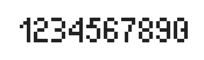 4×7数字点阵字体 ddN47AB1567