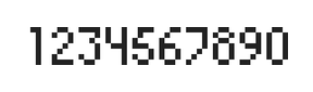 4×7数字点阵字体 ddN47AB1569