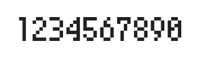 4×7数字点阵字体 ddN47AB1570