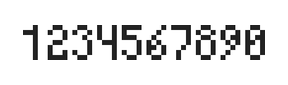 4×7数字点阵字体 ddN47AB1575