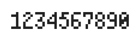 4×7数字点阵字体 ddN47AB1578