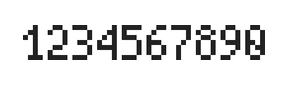 4×7数字点阵字体 ddN47AB1588