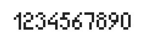 4×7数字点阵字体 ddN47AB1589