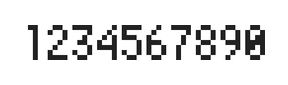 4×7数字点阵字体 ddN47AB1593
