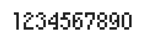 4×7数字点阵字体 ddN47AB1601