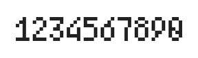 4×7数字点阵字体 ddN47AB1604