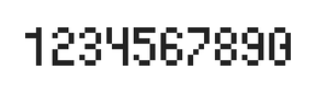 4×7数字点阵字体 ddN47AB1609