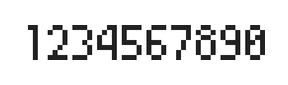 4×7数字点阵字体 ddN47AB1611