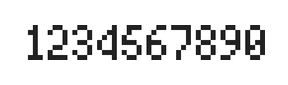 4×7数字点阵字体 ddN47AB1613