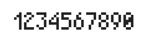 4×7数字点阵字体 ddN47AB1618