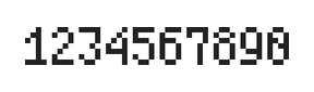 4×7数字点阵字体 ddN47AB1621