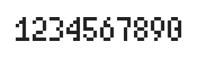 4×7数字点阵字体 ddN47AB1622
