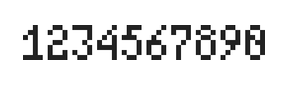 4×7数字点阵字体 ddN47AB1624