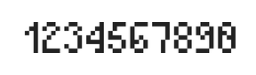 4×7数字点阵字体 ddN47AB1630
