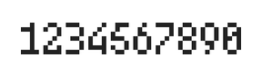 4×7数字点阵字体 ddN47AB1631
