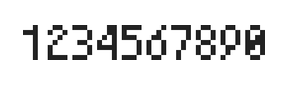 4×7数字点阵字体 ddN47AB1635