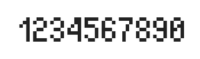 4×7数字点阵字体 ddN47AB1638