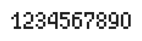 4×7数字点阵字体 ddN47AB1642