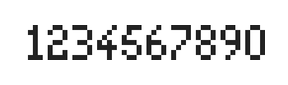 4×7数字点阵字体 ddN47AB1643