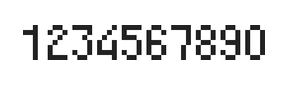 4×7数字点阵字体 ddN47AB1645
