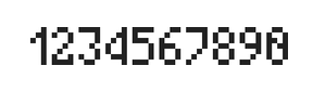 4×7数字点阵字体 ddN47AB1649