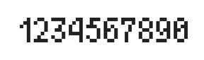 4×7数字点阵字体 ddN47AB1650