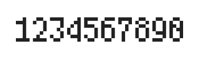 4×7数字点阵字体 ddN47AB1651