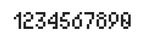 4×7数字点阵字体 ddN47AB1655