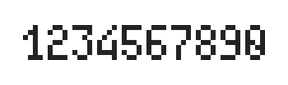 4×7数字点阵字体 ddN47AB1657