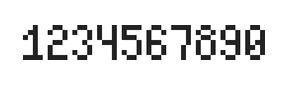 4×7数字点阵字体 ddN47AB1660