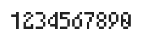 4×7数字点阵字体 ddN47AB1667
