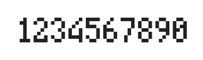 4×7数字点阵字体 ddN47AB1668