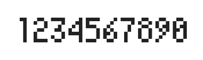 4×7数字点阵字体 ddN47AB1670