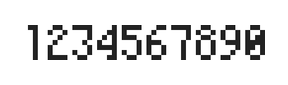 4×7数字点阵字体 ddN47AB1678