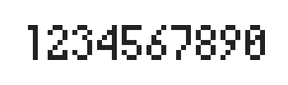 4×7数字点阵字体 ddN47AB1679