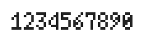 4×7数字点阵字体 ddN47AB1681