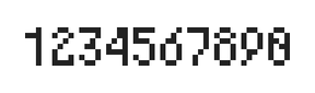 4×7数字点阵字体 ddN47AB1683